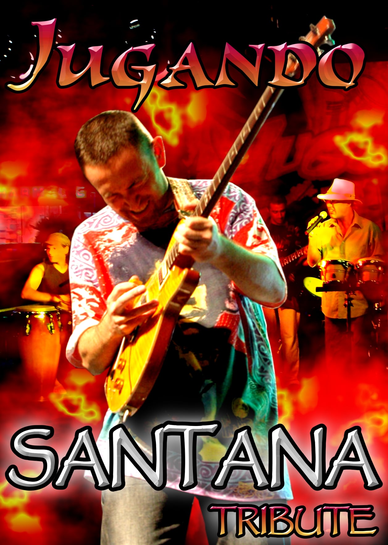 Affiche Jugando tribute santana live band groupe musique concerts